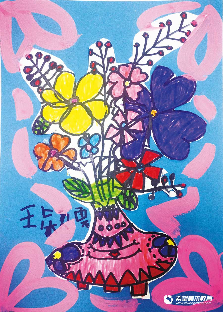 希望美术教育少儿美术作品插画