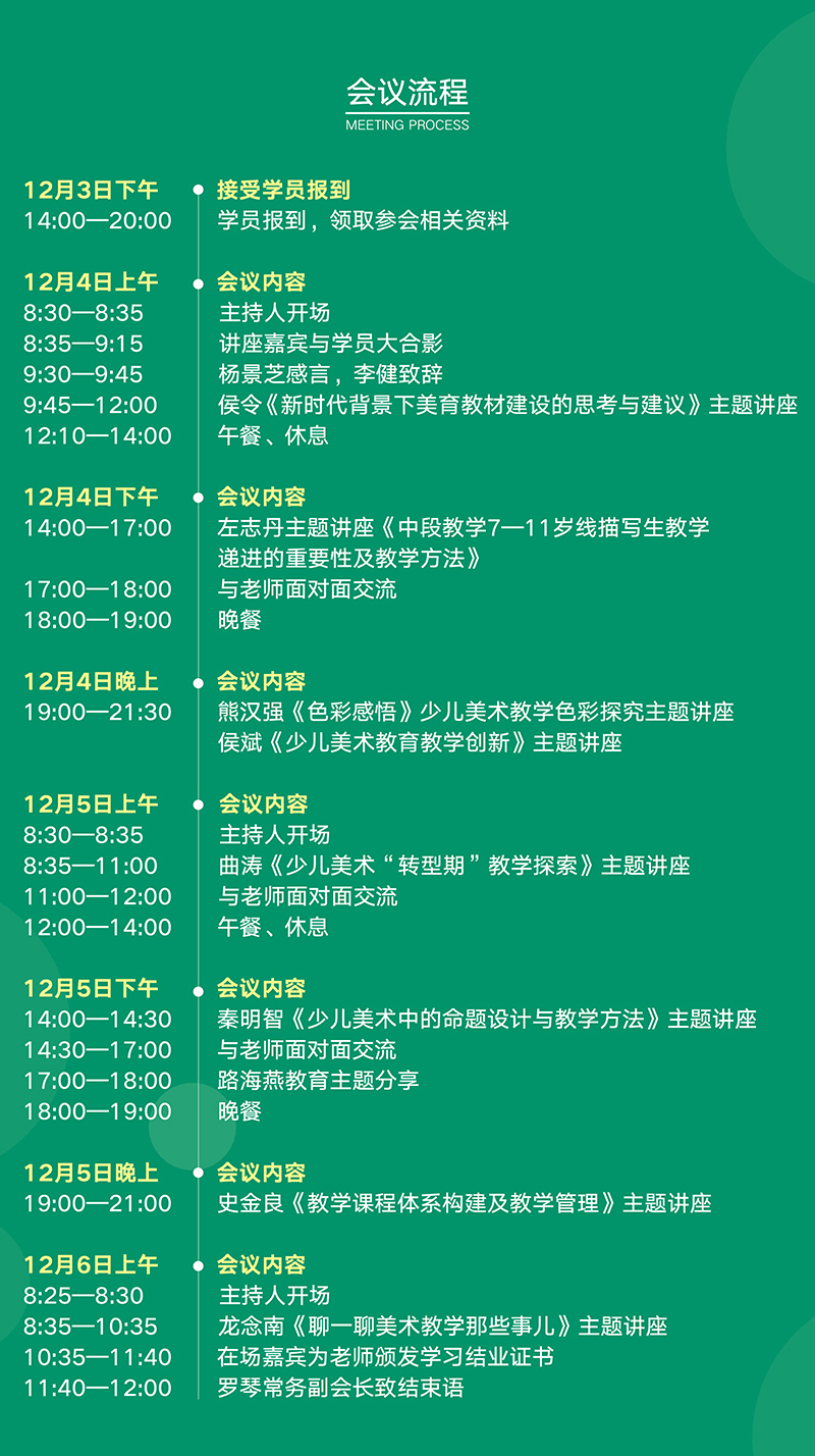 2019中国少年儿童美术教育学术论坛会议流程