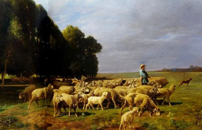 雅克-《风景中的羊群》